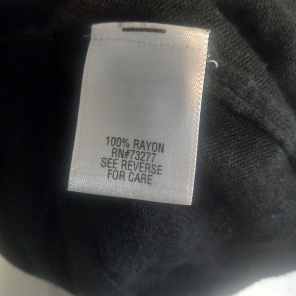 Dana Buchman Black Sheer Open Front Cover Large - Picture 4 of 5